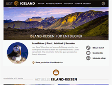 Tablet Screenshot of just-iceland.com